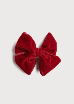 Hair Accessories | Hair Accessories | Pepa London Velvet Big-Bow Clip in Red