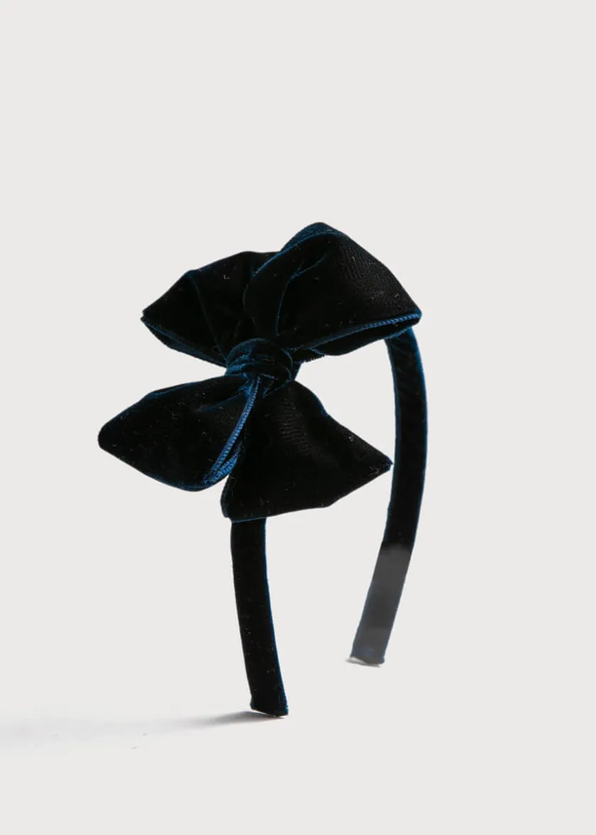 Hair Accessories | Hair Accessories | Pepa London Velvet Hair-Band in Navy