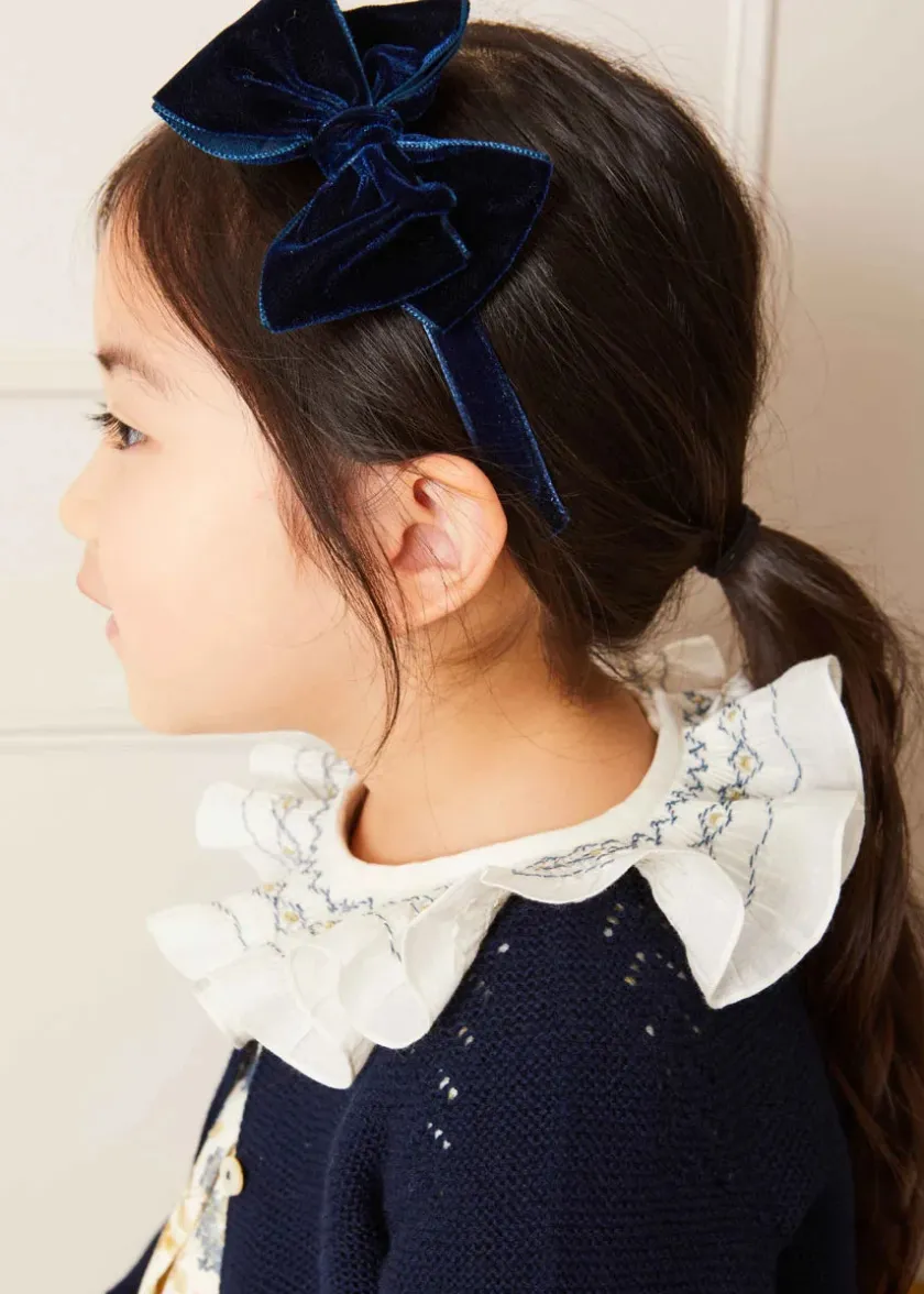 Hair Accessories | Hair Accessories | Pepa London Velvet Hair-Band in Navy