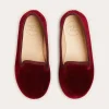 Nightwear | Nightwear | Pepa London Velvet Slippers In Burgundy (24-34EU)