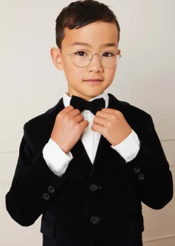Coats & Jackets | Coats & Jackets | Pepa London Velvet Three Button Blazer Jacket In Black (4-10yrs)