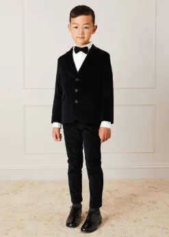 Coats & Jackets | Coats & Jackets | Pepa London Velvet Three Button Blazer Jacket In Black (4-10yrs)