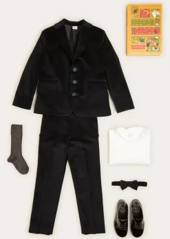 Coats & Jackets | Coats & Jackets | Pepa London Velvet Three Button Blazer Jacket In Black (4-10yrs)