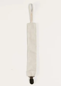 Dummies & Teethers | Dummies & Teethers | Pepa London Waterford Striped Dummy Clip in Beige
