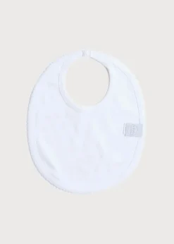 Bibs | Gifting | Pepa London White Bib with Pink Embroidered Rocking Horse