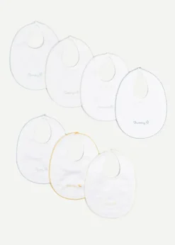 Bibs | Bibs | Pepa London White Bibs Seven Days A Week Set