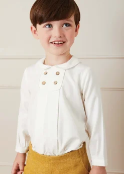 Shirts | Pepa London White Peter Pan Collar Shirt With Front Buttons (12mths-3yrs)