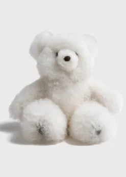 Toys & Books | Gifting | Pepa London White Teddy Bear (100% Alpaca Fur)