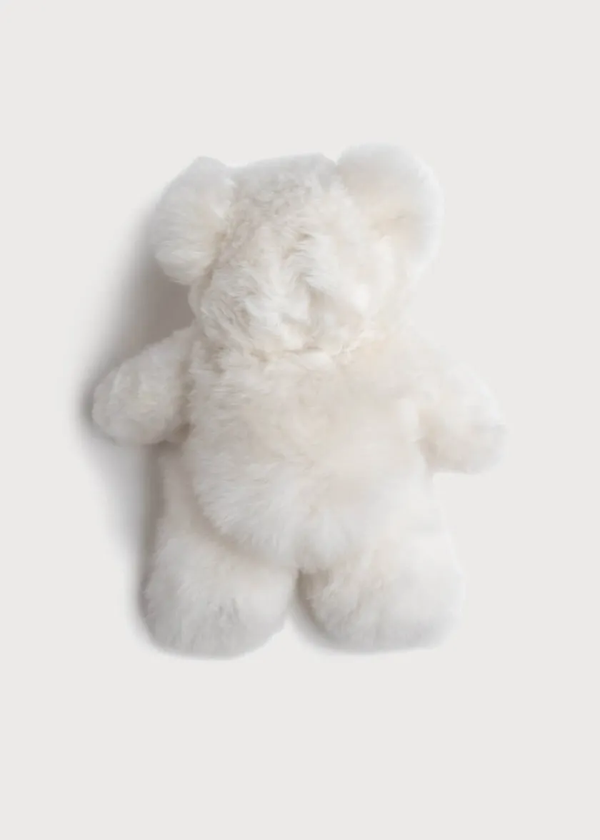 Toys & Books | Gifting | Pepa London White Teddy Bear (100% Alpaca Fur)