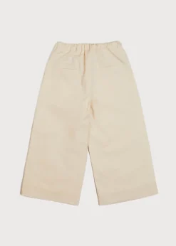 Trousers | Pepa London Wide Leg Front Button Trousers in Beige (2-10yrs)