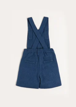 Shorts & Trousers | Dungarees & Rompers | Pepa London Wool Front Pocket Dungarees in Blue (18mths-5yrs)