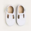 T-bars | T-bar Shoes | Pepa London Woven T-Bar Baby Shoes in White (20-26EU)